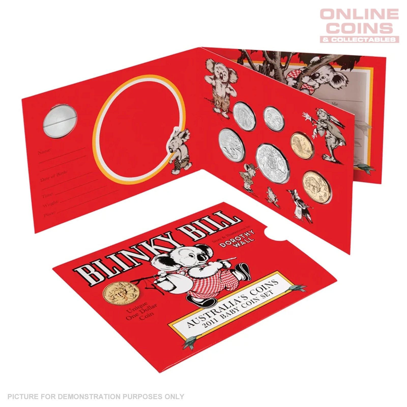 2011 Royal Australian Mint Uncirculated Baby Coin Set - Blinky Bill